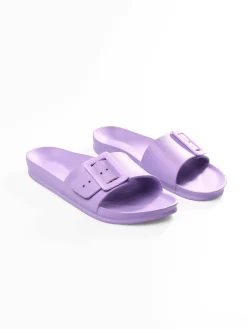 GATE Gumowe klapki z klamrą| Buty