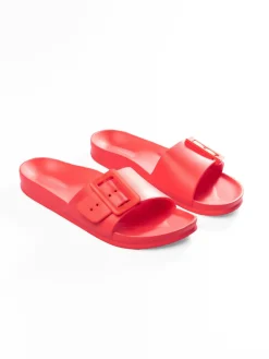 GATE Gumowe klapki z klamrą| Buty