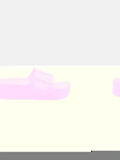 GATE Gumowe klapki z klamrą na platformie| Buty