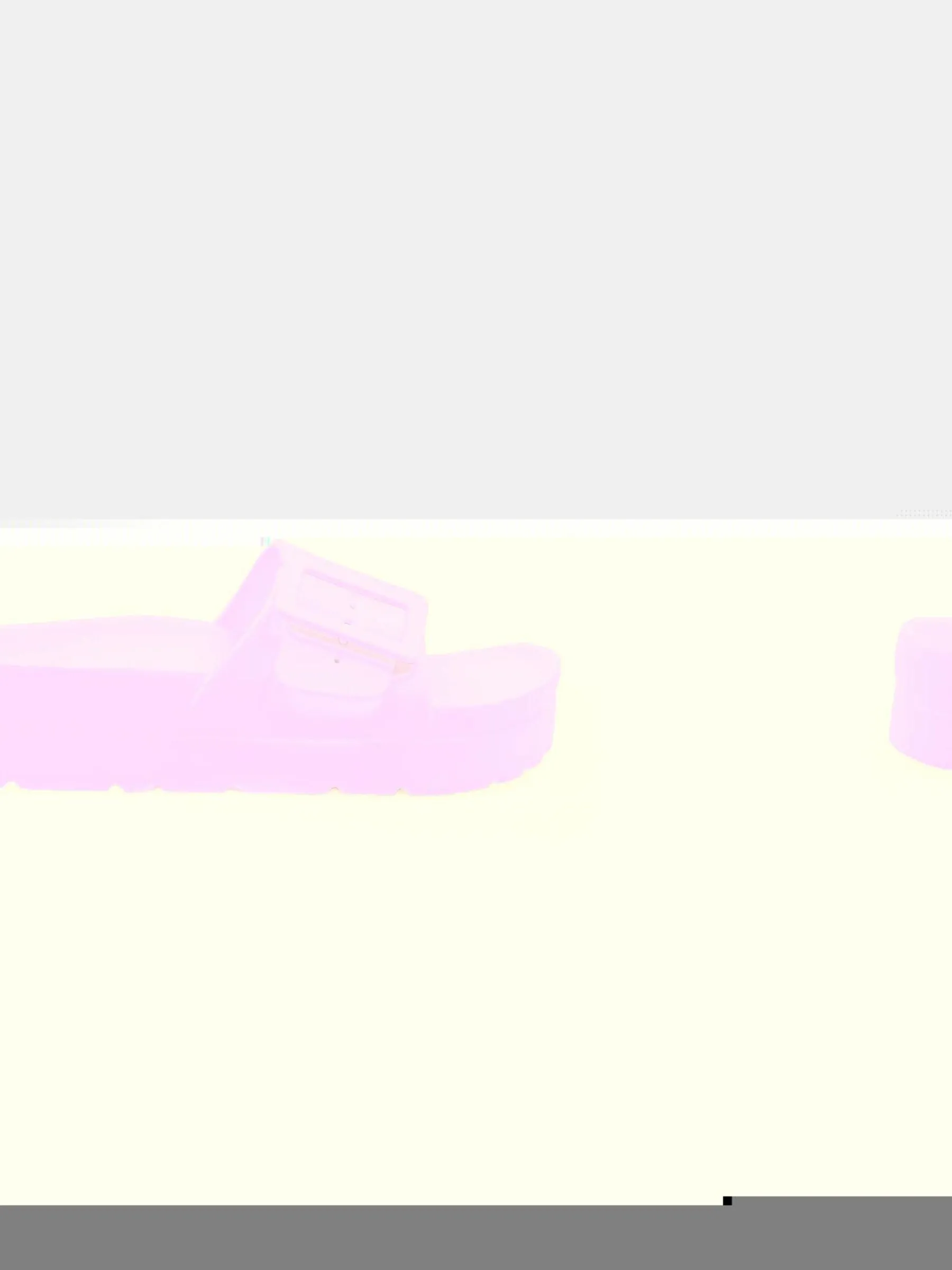 GATE Gumowe klapki z klamrą na platformie| Buty