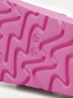 GATE Gumowe klapki z klamrą na platformie| Buty