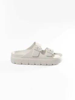 GATE Gumowe klapki z podwójną klamrą| Buty