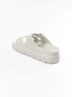 GATE Gumowe klapki z podwójną klamrą| Buty