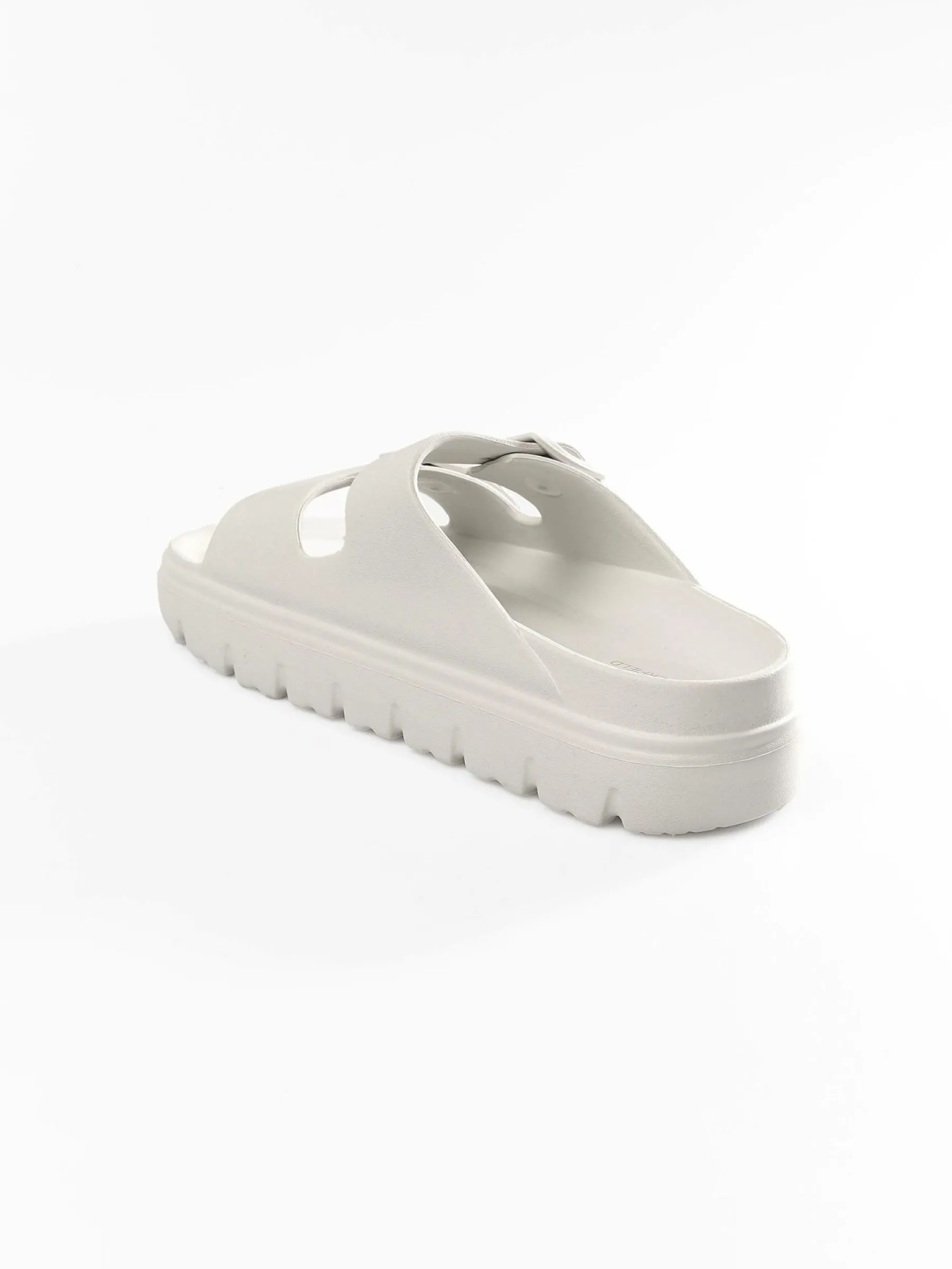 GATE Gumowe klapki z podwójną klamrą| Buty