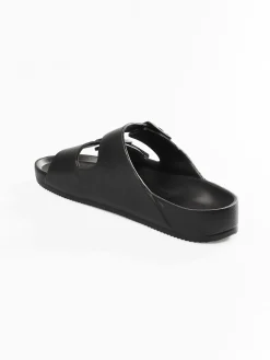 GATE Gumowe klapki z podwójną klamrą| Buty