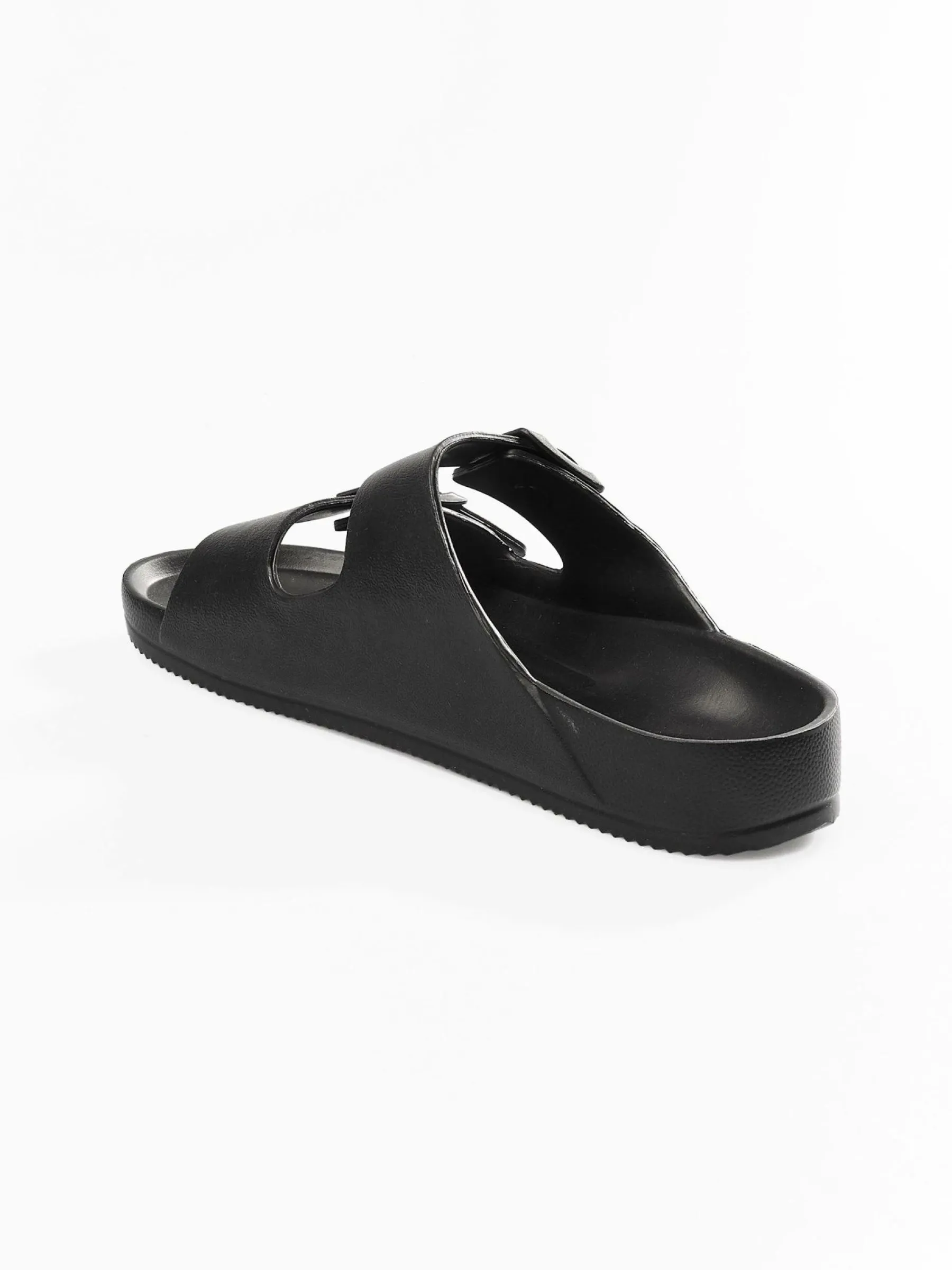 GATE Gumowe klapki z podwójną klamrą| Buty