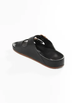 GATE Gumowe klapki z podwójną klamrą| Buty