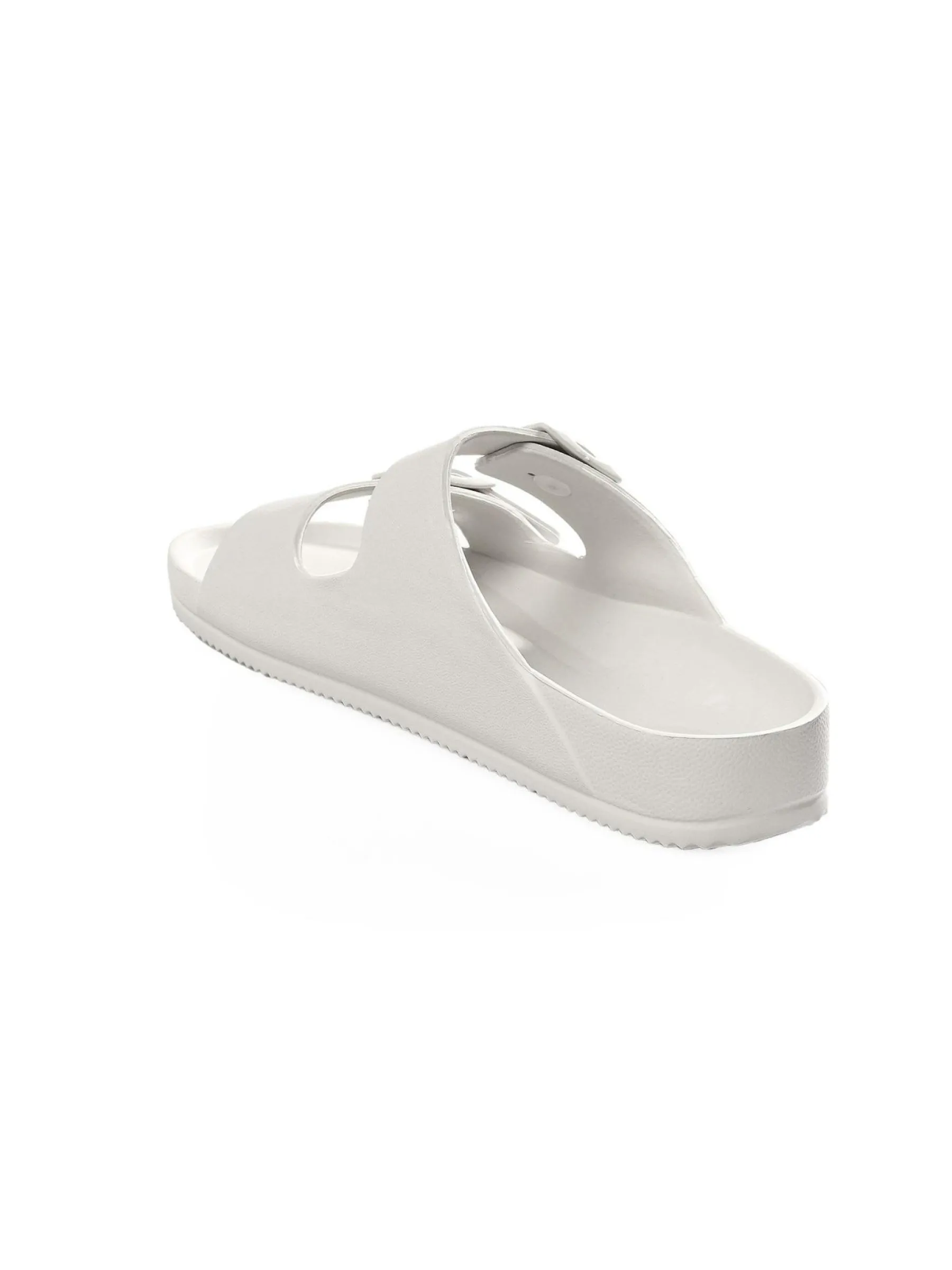 GATE Gumowe klapki z podwójną klamrą| Buty