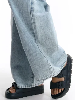 GATE Gumowe klapki z podwójną klamrą| Buty