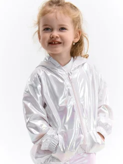 GATE Holograficzna przejściowa kurtka z kapturem|Dzieci Dziewczynki·Kurtki I Płaszcze