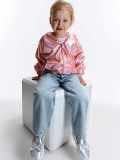 GATE Holograficzna przejściowa kurtka z kapturem|Dzieci Dziewczynki·Kurtki I Płaszcze