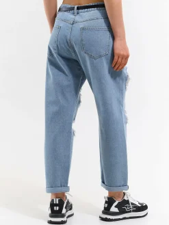 GATE Jeansy boyfriend z dziurami| Spodnie·Jeansy