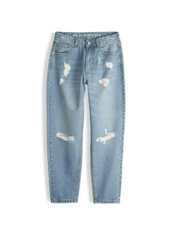 GATE Jeansy mom fit z dziurami| Spodnie·Jeansy