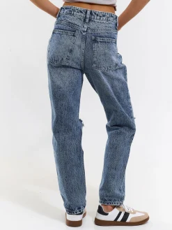 GATE Jeansy mom fit z dziurami| Spodnie·Jeansy