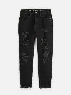 GATE Jeansy mom fit z dziurami| Spodnie·Jeansy