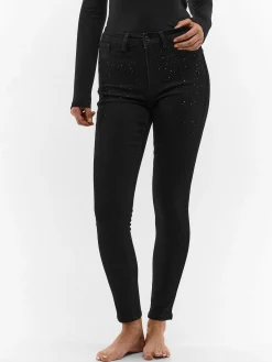 GATE Jeansy skinny z kamieniami| Spodnie·Jeansy