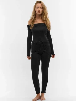 GATE Jeansy skinny z kamieniami| Spodnie·Jeansy