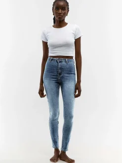 GATE Jeansy skinny z wysokim stanem| Spodnie·Jeansy