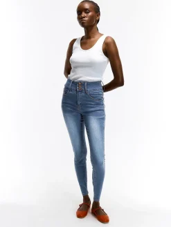 GATE Jeansy skinny z wysokim stanem| Spodnie·Jeansy