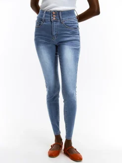 GATE Jeansy skinny z wysokim stanem| Spodnie·Jeansy