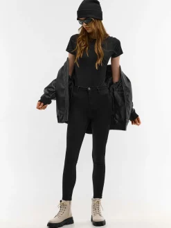 GATE Jeansy skinny z wysokim stanem| Spodnie·Jeansy