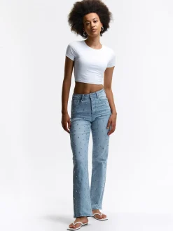 GATE Jeansy z kryształkami| Spodnie·Jeansy