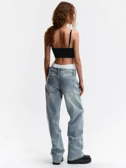 GATE Jeansy z szeroką nogawką| Spodnie·Jeansy