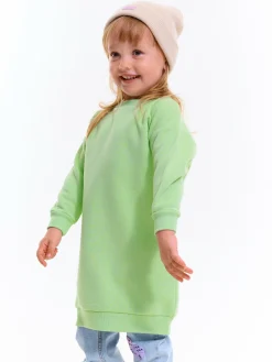 GATE Jednokolorowa bluza oversize bez nadruku dla dziewczynki|Dzieci Dziewczynki·Bluzki