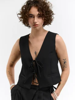 GATE Kamizelka do wiązania| Kurtki I Płaszcze·Żakiety|Kategorie·Kamizelki