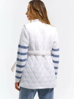 GATE Kamizelka z detalami ze sztucznej skóry| Kurtki I Płaszcze·Kamizelki|Kurtki I Płaszcze·Pikowana Kurtka