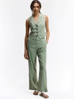 GATE Kamizelka z domieszką lnu| Kurtki I Płaszcze·Żakiety|Kategorie·Kamizelki