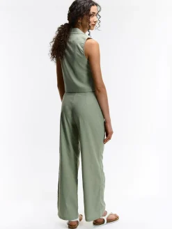 GATE Kamizelka z domieszką lnu| Kurtki I Płaszcze·Żakiety|Kategorie·Kamizelki