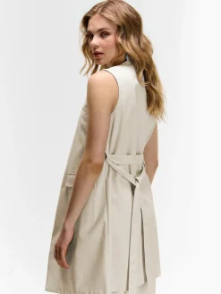 GATE Kamizelka z domieszką lnu| Kurtki I Płaszcze·Żakiety|Kategorie·Kamizelki