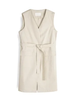 GATE Kamizelka z domieszką lnu| Kurtki I Płaszcze·Żakiety|Kategorie·Kamizelki