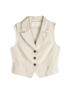 GATE Kamizelka z domieszką lnu| Kurtki I Płaszcze·Żakiety