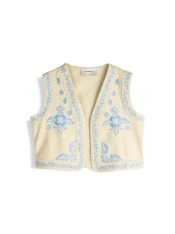 GATE Kamizelka z haftem| Kurtki I Płaszcze·Żakiety|Kategorie·Kamizelki