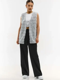 GATE Kamizelka z imitacji futerka| Kurtki I Płaszcze·Kamizelki|Kurtki I Płaszcze·Pikowana Kurtka