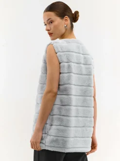 GATE Kamizelka z imitacji futerka| Kurtki I Płaszcze·Kamizelki|Kurtki I Płaszcze·Pikowana Kurtka