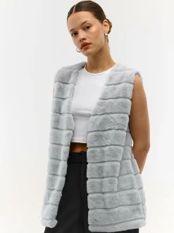 GATE Kamizelka z imitacji futerka| Kurtki I Płaszcze·Kamizelki|Kurtki I Płaszcze·Pikowana Kurtka