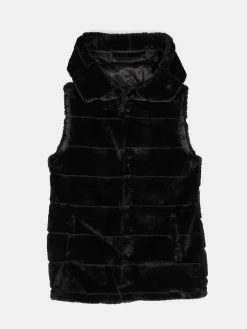 GATE Kamizelka z imitacji futerka z kapturem| Kurtki I Płaszcze·Kamizelki|Kurtki I Płaszcze·Pikowana Kurtka