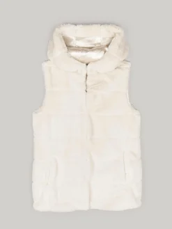 GATE Kamizelka z imitacji futerka z kapturem| Kurtki I Płaszcze·Kamizelki|Kurtki I Płaszcze·Pikowana Kurtka