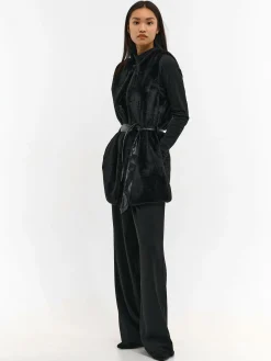 GATE Kamizelka z imitacji futerka z paskiem| Kurtki I Płaszcze·Kamizelki