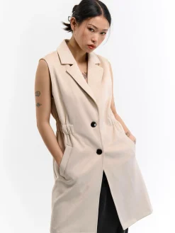 GATE Kamizelka z imitacji zamszu| Kurtki I Płaszcze·Żakiety|Kategorie·Kamizelki