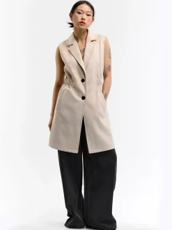 GATE Kamizelka z imitacji zamszu| Kurtki I Płaszcze·Żakiety|Kategorie·Kamizelki