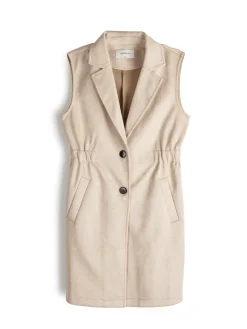 GATE Kamizelka z imitacji zamszu| Kurtki I Płaszcze·Żakiety|Kategorie·Kamizelki