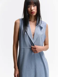 GATE Kamizelka z imitacji zamszu| Kurtki I Płaszcze·Żakiety|Kategorie·Kamizelki