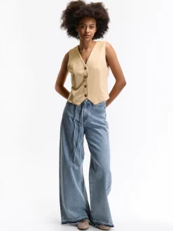 GATE Kamizelka z imitacji zamszu| Kurtki I Płaszcze·Żakiety|Kategorie·Kamizelki