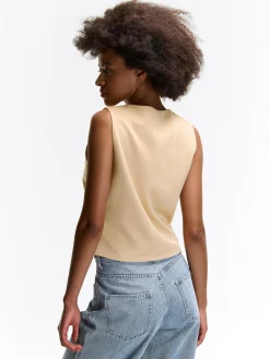 GATE Kamizelka z imitacji zamszu| Kurtki I Płaszcze·Żakiety|Kategorie·Kamizelki