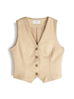 GATE Kamizelka z imitacji zamszu| Kurtki I Płaszcze·Żakiety|Kategorie·Kamizelki