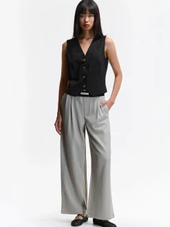 GATE Kamizelka z imitacji zamszu| Kurtki I Płaszcze·Żakiety|Kategorie·Kamizelki